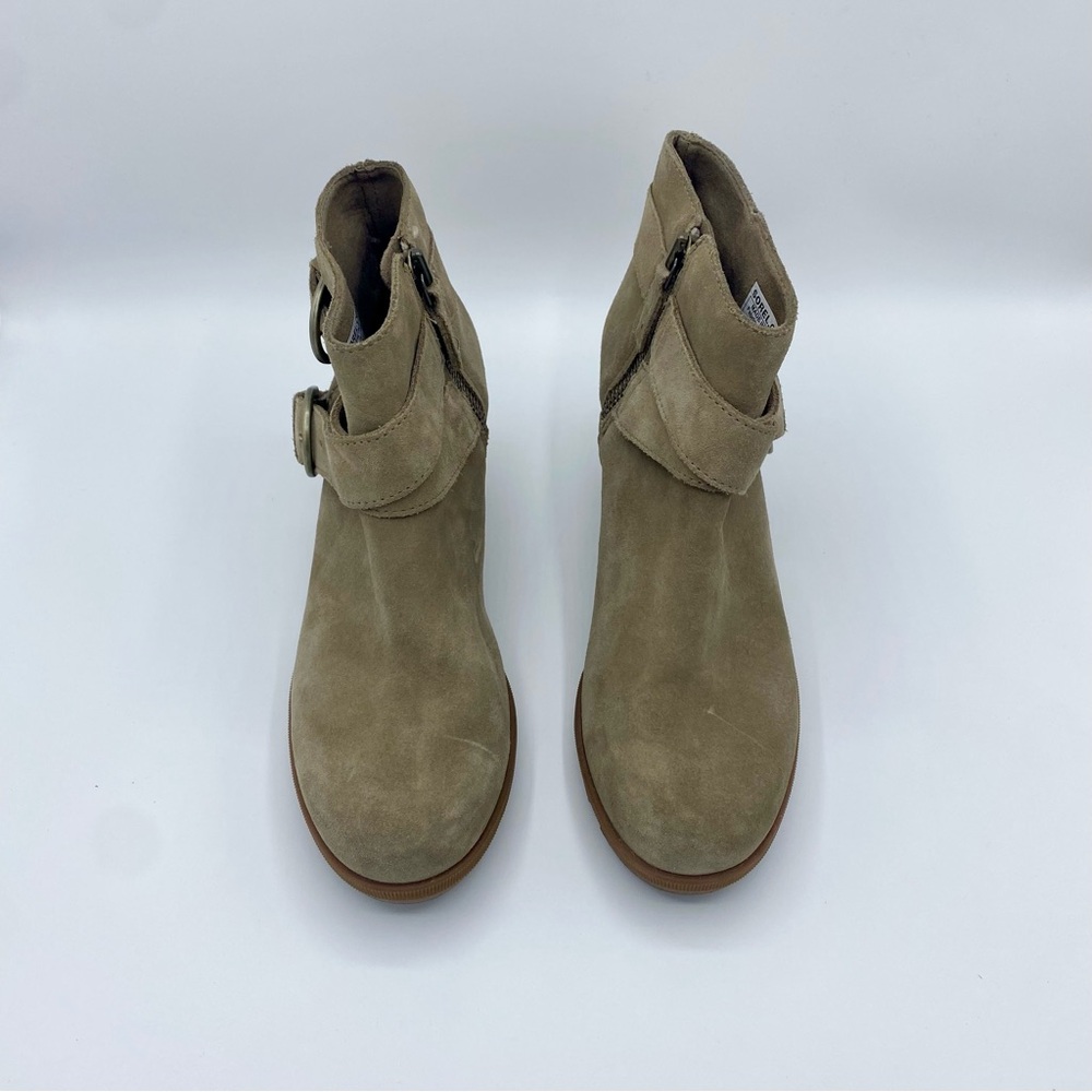 Sorel Khaki II Joan Of Arctic Wedge II Buckle Ankle Boot Size 7.5 - Picture 6 of 14
